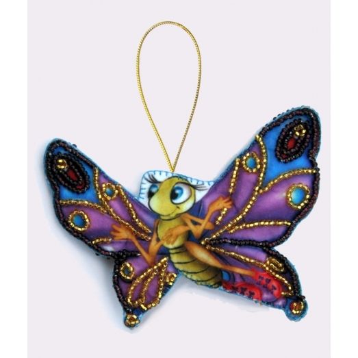 F-009 Бабочка. Набор с фетром для вышивки бисером Butterfly
