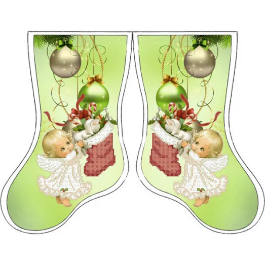 СКВ-145 Новогодний сапожек. Схема для вышивки бисером. Княгиня Ольга
