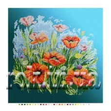 ЧВ-6003 Поле маков. Схема для вышивки бисером Бисерок