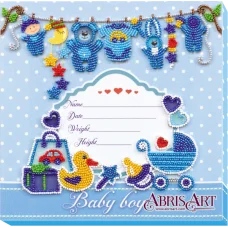 АВ-604 Метрика для мальчика. Набор для вышивки бисером. Абрис Арт