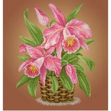 ЧВ-6015 Орхидея каттлея. Схема для вышивки бисером Бисерок