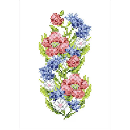 ФВМ-018 Букет. Водорастворимый флизелин. ТМ Княгиня Ольга