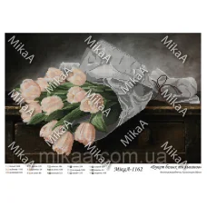 МИКА-1162 (А3) Букет белых тюльпанов. Схема для вышивки бисером