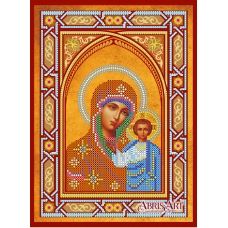 АСК-144 Икона Богородицы Казанская Схема для вышивки бисером на холсте Абрис Арт