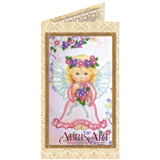 АО-133 Милый ангелочек. Набор-открытка для вышивки бисером Абрис Арт