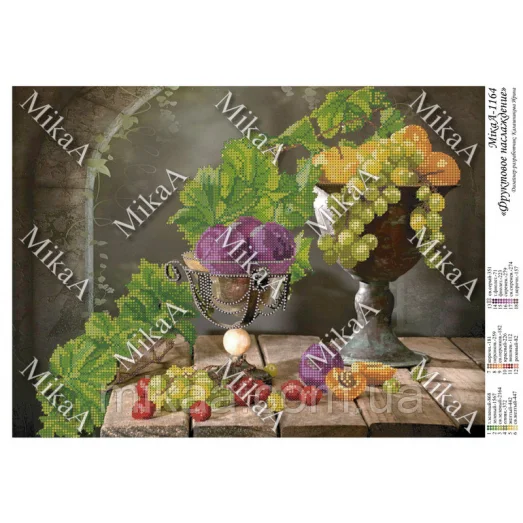 МИКА-1164 (А3) Фруктовое наслаждение. Схема для вышивки бисером