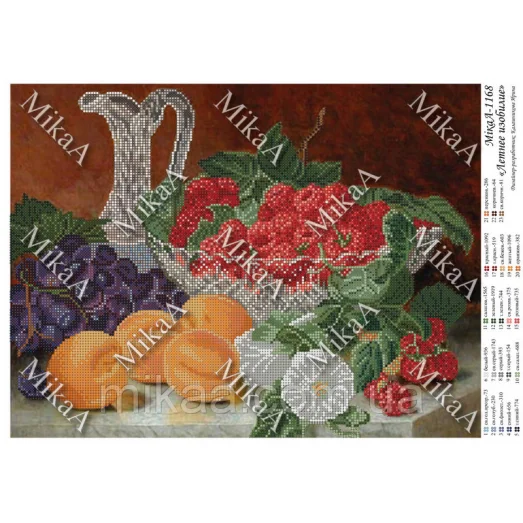 МИКА-1168 (А3) Летнее изобилие. Схема для вышивки бисером