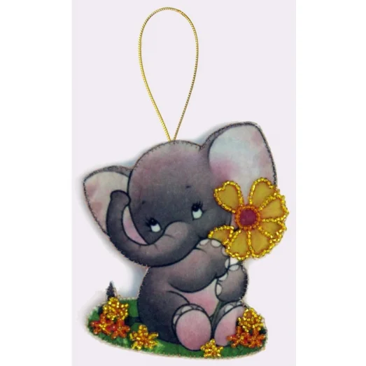 F-025 Слоник. Набор с фетром для вышивки бисером Butterfly