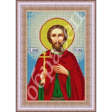 АМ-061 Св. Леонид. Схема для вышивки бисером. ТМ Фея Вышивки