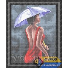 ФР-ЛБп3-046 Девушка под зонтиком . Схема для вышивки бисером ТМ Фурор Рукоделия