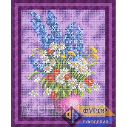 ФР-НБп3-102 Букет полевых цветов. Схема для вышивки бисером ТМ Фурор Рукоделия