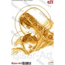 ВА-0623 (А3) Мадонна с младенцем (золото). Схема для вышивки бисером БисерАрт
