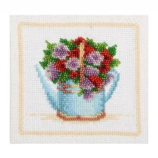 ВК-0628 Садовые цветы. Набор для вышивки нитками ТМ ВДВ