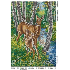 МИКА-1181 (А3) Олениха с олененком. Схема для вышивки бисером