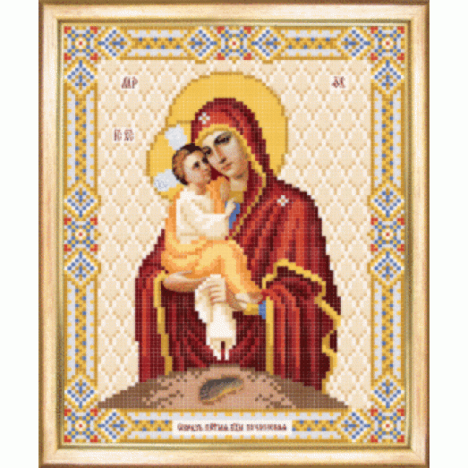 СБИ-028 Икона Божьей Матери Почаевская. Схема для вышивания бисером. Чаривна мить