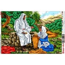 ВА-0637 (А3) Иисус и самаритянка. Схема для вышивки бисером БисерАрт