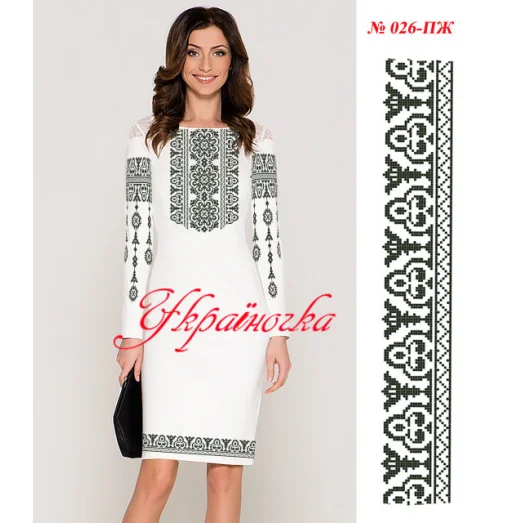 ПЖ-026 УКРАИНОЧКА. Заготовка женского платья для вышивки