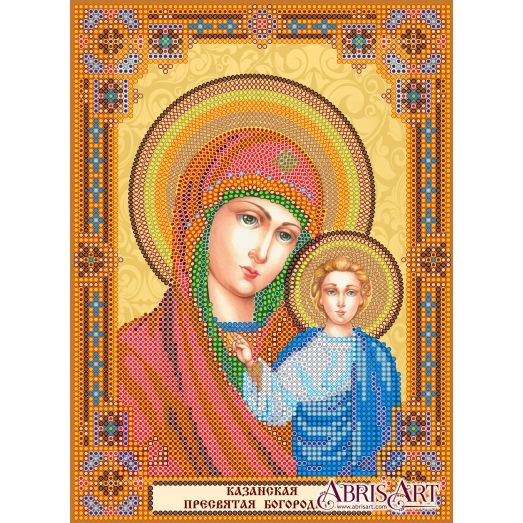 АСК-152 Домашний иконостас Богородица Схема для вышивки бисером на холсте Абрис Арт