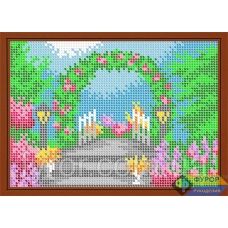 ФР-ДБп5-051 Цветочная арка в саду. Схема для вышивки бисером ТМ Фурор Рукоделия