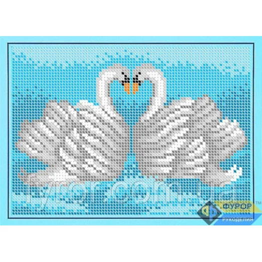 ФР-ДБп5-058 Пара лебедей. Схема для вышивки бисером ТМ Фурор Рукоделия