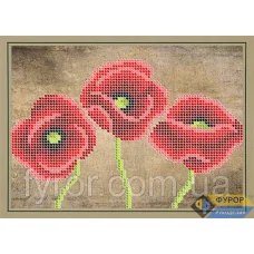 ФР-ДБч5-061 Прекрасные маки. Схема для вышивки бисером ТМ Фурор Рукоделия