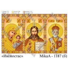 МИКА-1187б (А4) Иконостас (золото). Схема для вышивки бисером