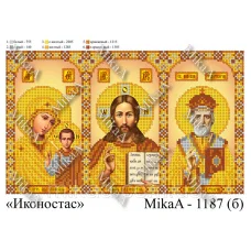 МИКА-1187б (А4) Иконостас (золото). Схема для вышивки бисером