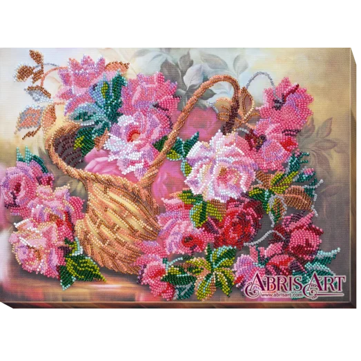 АВ-441 Розовая нежность. Набор для вышивки бисером. Абрис Арт