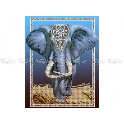 ЧВ-5114 Слон. Схема для вышивки бисером. Бисерок