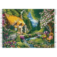 МИКА-1189 (А3) Цветущий сад. Схема для вышивки бисером