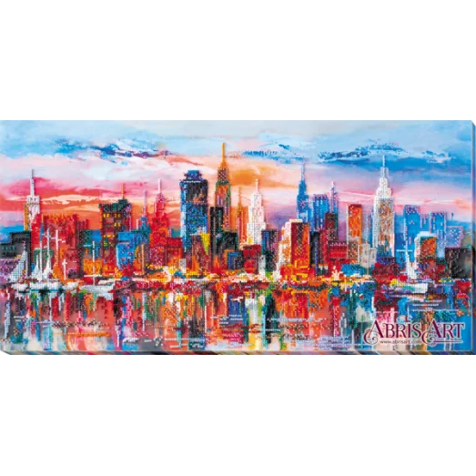 АВ-637 Вечерний город. Набор для вышивки бисером Абрис Арт