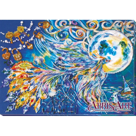 АВ-632 Синяя птица счастья. Набор для вышивки бисером Абрис Арт