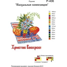 Р-406 Пасхальная композиция. Заготовка для вышивки вышивки. ТМ Бисерок