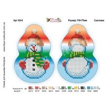НЗ-006 Заготовка для пошива Новогодней Игрушки Снеговик Фея Вышивки