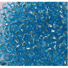 67010 / №486 Голубой, серебряная серединка