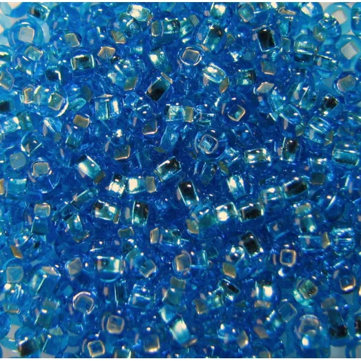 67150 /№ 326 Темно-голубой, серебряная серединка