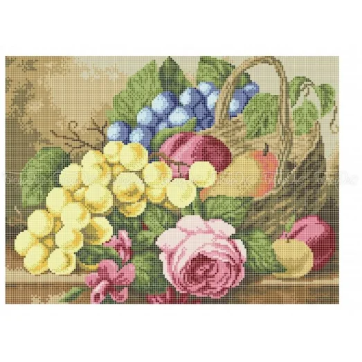 ЧВ-5304 Натюрморт с виноградом. Схема для вышивки бисером. Бисерок