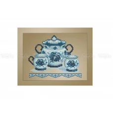 ЧВ-3352-К Кухонный натюрморт коричневый фон. Схема для вышивки бисером. Бисерок