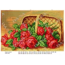 ДАНА-3350 Красные розы. Схема для вышивки бисером
