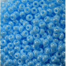 68000 Бисер непрозрачный, светлый голубой, перламутровый