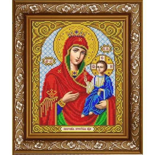 ИС-4016 Пресвятая Богородица Иверская. Схема для вышивки бисером ТМ Славяночка