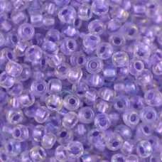 68428 Бисер Preciosa радужный прозрачный с прокрасом, сиреневый