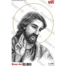ВА-0695 (А3) Иисус (серый). Схема для вышивки бисером БисерАрт