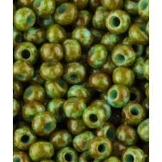 69930 Бисер бирюза травертин Preciosa