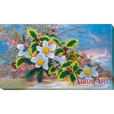 АВ-565 Набор для вышивки бисером на холсте Рождественский букет. Абрис Арт