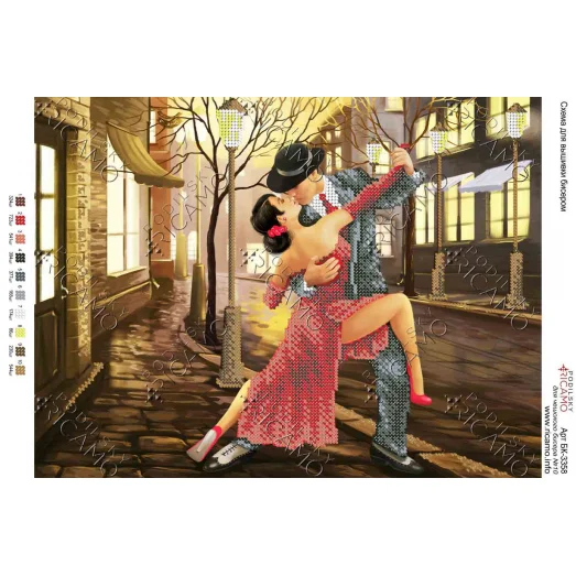 А3Н_191 БК-3358 Танец страсти. Схема для вышивки бисером ТМ Virena