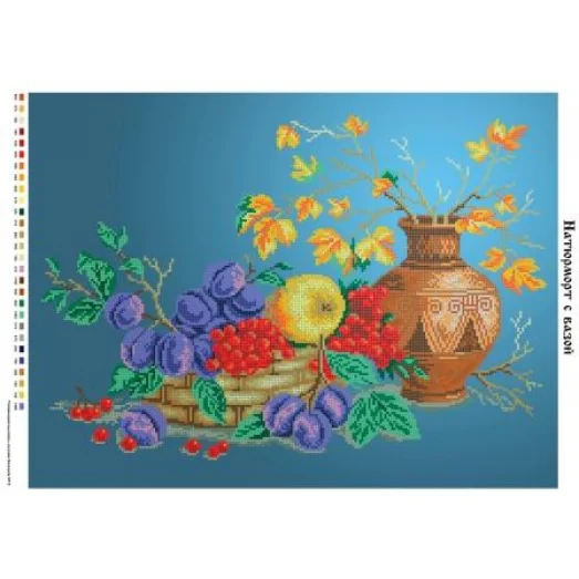 ЧВ-7009 Натюрморт с вазой. Схема для вышивки бисером. Бисерок