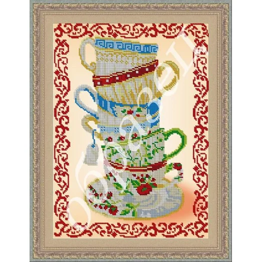 В-070 Чашки. Схема для вышивки бисером. ТМ Фея Вышивки