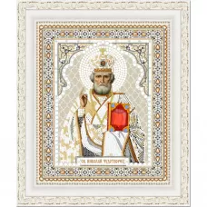 НИК-7106 Св. Николай Чудотворец. Схема для вышивки бисером ТМ Конек