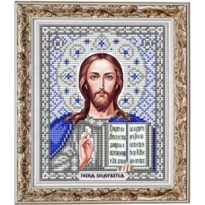 ИС-5003 Господь Вседержитель в серебре. Схема для вышивки бисером Славяночка